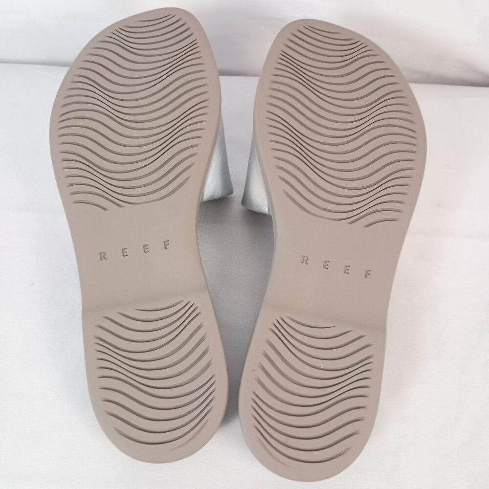 Reef Sunny Arrianah Slide Sandals Silver Womens 10 Comfort - Picture 4 of 12